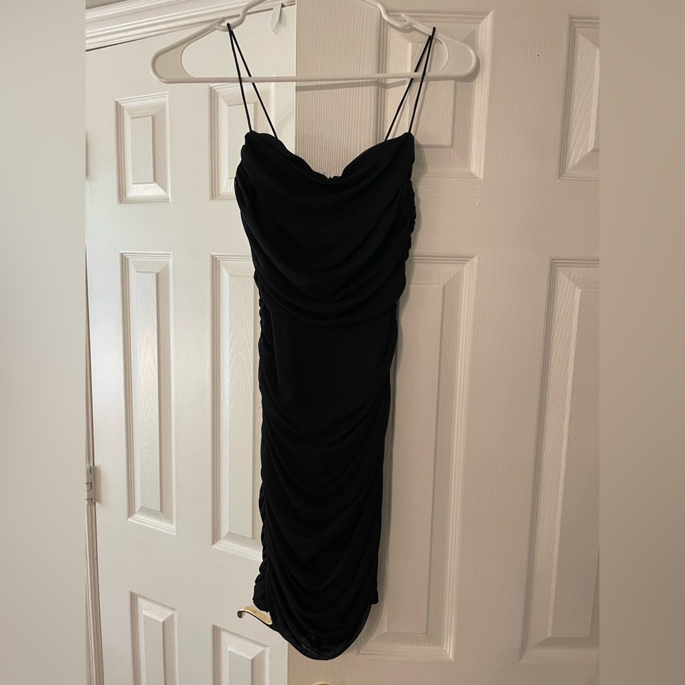 Hello Molly Black Rouched Dress